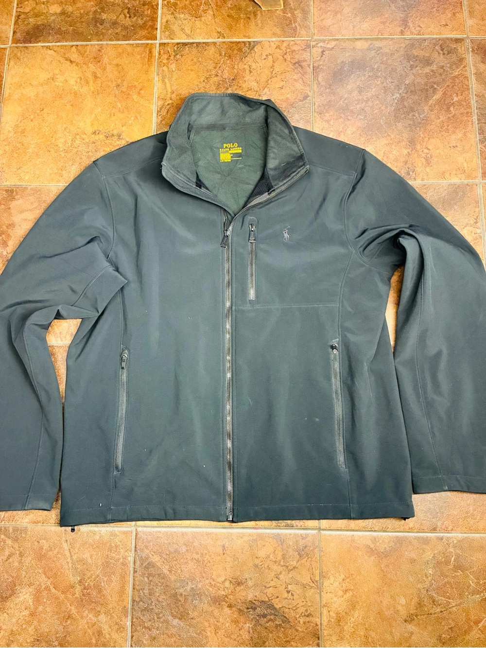 Polo by Ralph Lauren Men's Black Softshell Zip Jacket